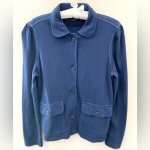 LUCKY BRAND | Navy Blue Cotton Jersey Knit Utility Jacket | Size Small